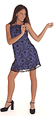 Short Flocked Dress