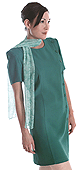 Sheath with Chiffon Scarf