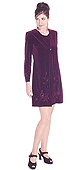 Velvet Mock Two Piece Dress